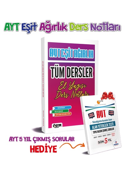 Kurul Yayıncılık 2025 Ayt Eşit Ağırlık Tüm Dersler Konu Anlatımlı Ders Notlar...