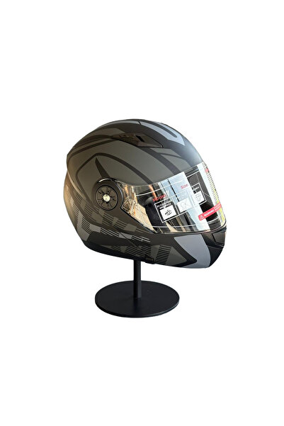 JK20 115 Güneş Vizörlü Çene Açılır Kask Z1 Grey