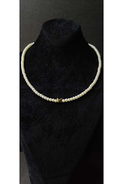 KirLiNova Pearl Stringed Heart Detailed Choker Necklace -White