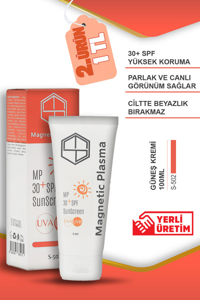 MAGNETİC PLASMA Yüz Güneş Kremi - Tüm Cilt Tipleri Için Yüksek Koruma - Spf30...