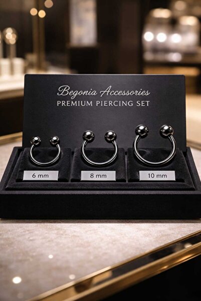 Öte Beri Öteberi 316l Cerrahi Çelik Black Helix, Septum,kıkırdak,smiley,tragu...