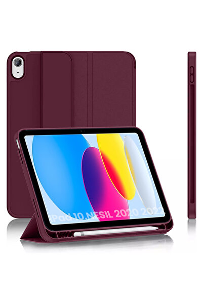 Sneezy Apple iPad 10.Nesil 10.9 İnç Kılıf Craft Kalem Bölmeli Uyku Modlu Kapa...