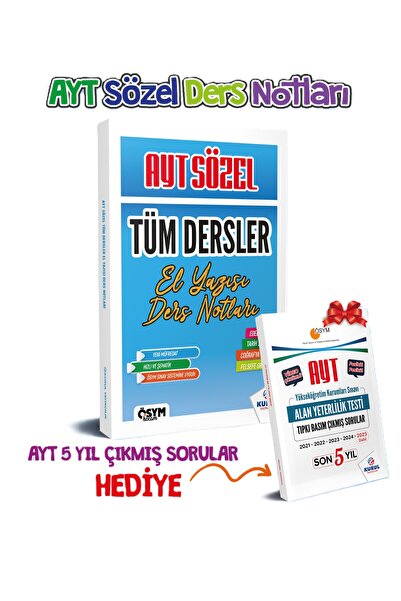 Kurul Yayıncılık 2026 Ayt Sözel Tüm Dersler Konu Anlatımlı Ders Notları (HEDİ...