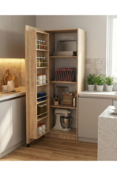 willhome Çok Amaçlı Mutfak Erzak Kiler Yüklük Dolabı MDF KLM-60