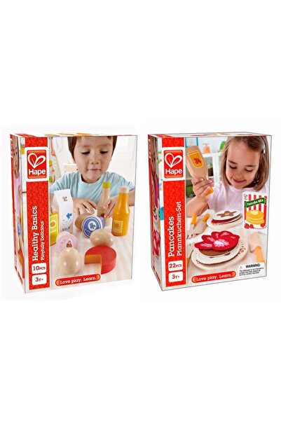 Hape Calimera Toys Wooden Healthy Foods and Wooden Chocolate Fondue Set of 2