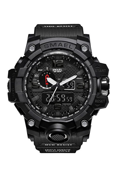 SMAEL Men's Wristwatch Analog Digital Sports Fashion Trend Watch Black Color ...
