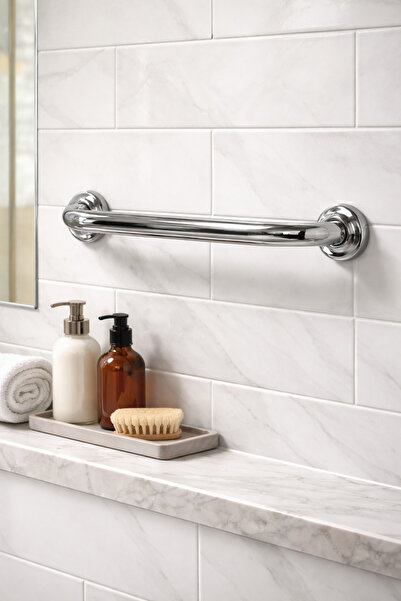 OTOBİR Pasus Paslanmaz Engelli Tutunma Barı Tutamağı 54cm Wc Banyo Küvet