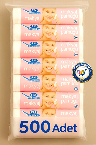 nistabolje 500 Adet Pamuk Makyaj Temizleme Pamuğu Pedi