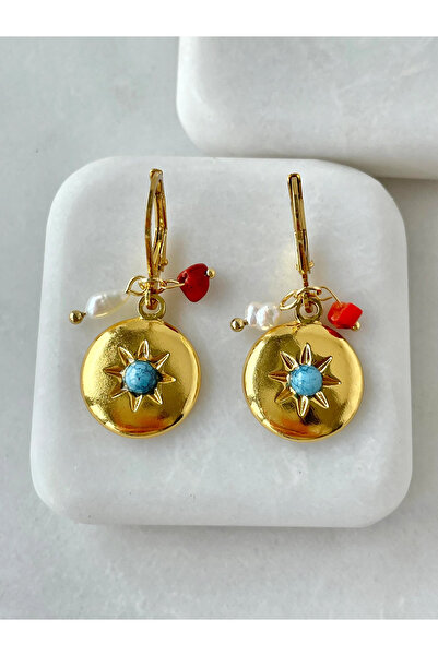 Haziran Accessory Chance Round, Steel Women's Earrings