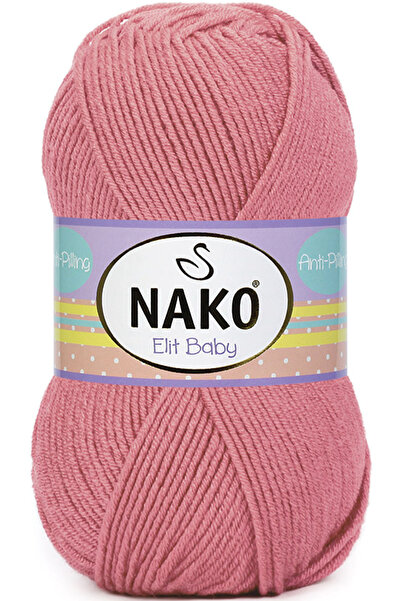 NAKO Elit Baby Tüylenmeyen Bebek El Örgü İpi 10325 Gül Kurusu