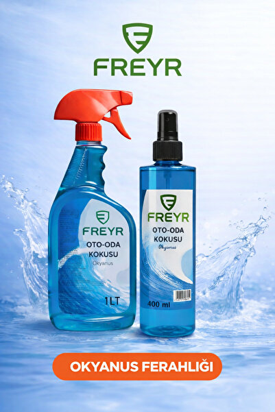 FREYR Okyanus Oto Oda Kokusu Araba Parfümü 1 Lt Ve 400 ml Sprey Araç Ev Ortam...