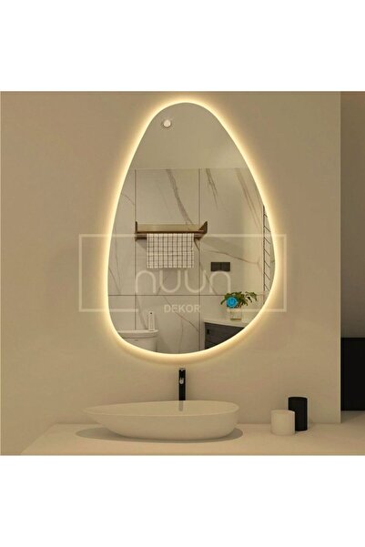 NUUN DEKOR 80x60 cm DOKUNMATİK LEDLİ AYNA -  (DİMMER ÖZELLİKLİ)