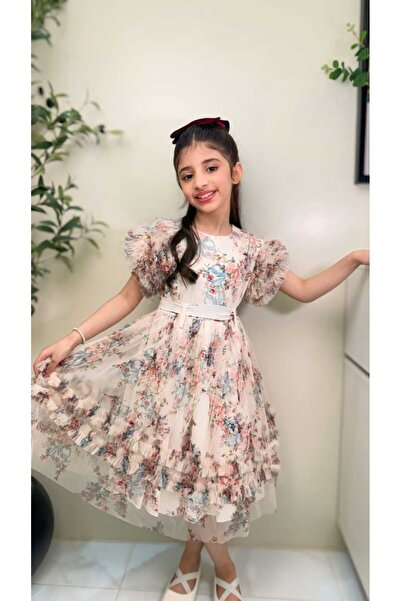 gmax فستان بناتي مزين بطبعات زهور