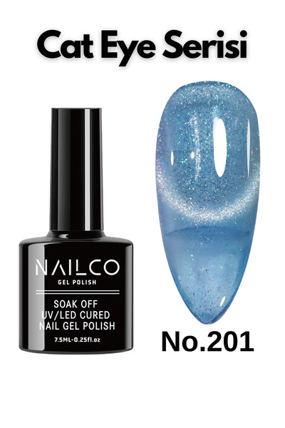 Naıl Co Uv Led Kalıcı Oje 7.5 ml Kedi Gözü Cat Eye Magnetik Seri Nailco 201