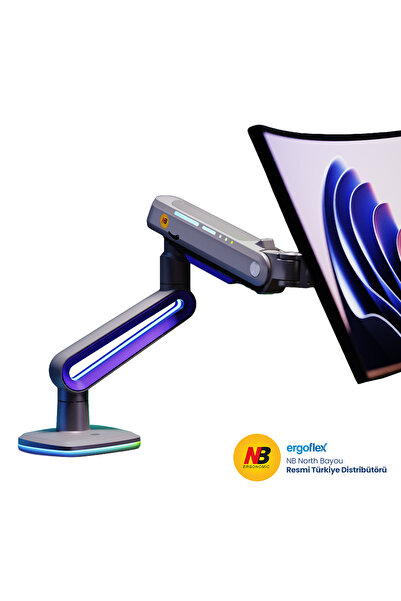 Ergoflex North Bayou G70-Gaming , 2-20 Kg , 32"-60" Uyumlu, RGB Aydınlatmalı,...