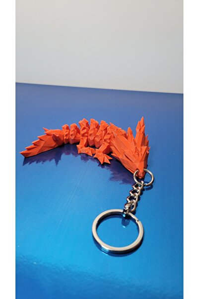 DoBi3D 3D Baskı Eklemli Ejderha Anahtarlık | Esnek Gövdeli, Dayanıklı Tasarım...