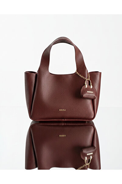 Çanta Trend Women's Large Volume Soft Faux Leather Burgundy Shoulder and Arm ...