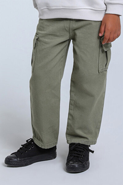 Escabel بنطلون للأولاد 1-4 سنوات - جيب كراجو، لون سادة وأزرار 24008