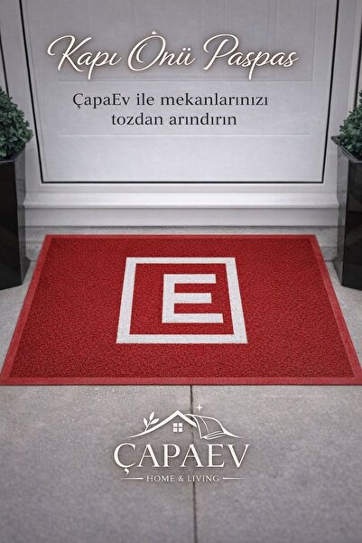 ÇAPAEV سجادة باب صيدلية بأحرف حمراء - 60 سم × 80 سم