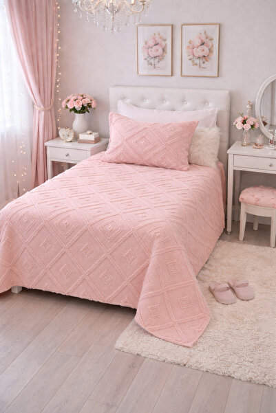 best house decor غطاء سرير فردي منسوج بشكل إسكندنافي 180 × 250 + 1 غطاء وسادة