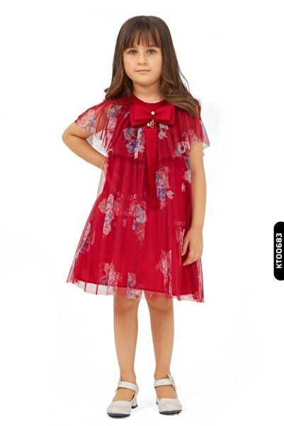 Belladonna Haljina za devojčice sa volanima i anđeoskim rukavima Sa ajurom 1-...