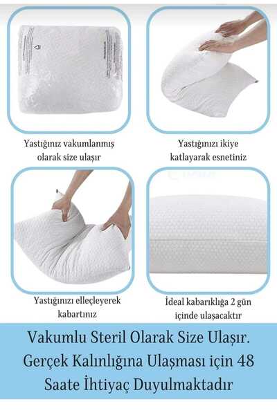 AYHOME Vısco Parçacıklı Ortapedık Bambu Klımali Hava Alabilen Yüksek Vısco Ya...