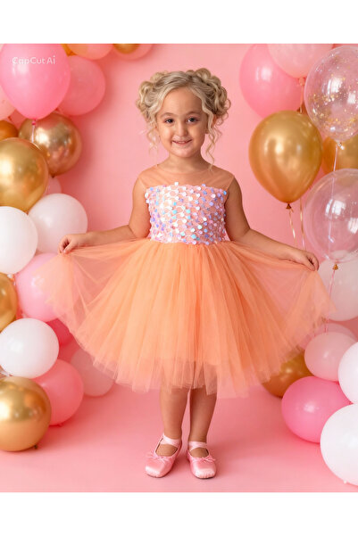 Lunas tekstil Rochie din tul pufos cu paiete