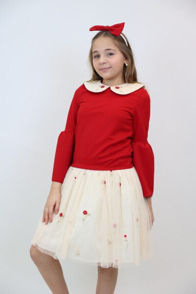 xo kids moda فستان بناتي من 3 إلى 12 سنة موديل رقم 3955