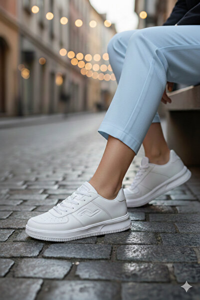 Jump 21516 Unisex Beyaz Ortopedi Günlük Sneaker Yürüyüş Spor Ayakkabı 22233