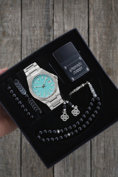 wesscollection Su Geçirmez Erkek Kol Saati Ve Bileklik Set