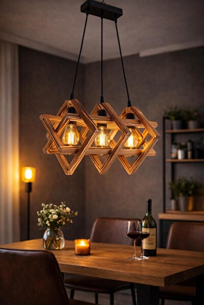 ONUR AVİZE Retro Rustik Salon Mutfak Yemek ve Yatak Odası Oturma ve Giyinme O...