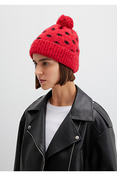 Mavi Polka Dot Detailed Red Beret 1913950-10076