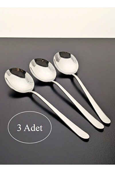 BRE HOME 3’lü Servis Kaşığı Seti - 18/10 Paslanmaz Çelik – Salata Sunum Kaşığ...