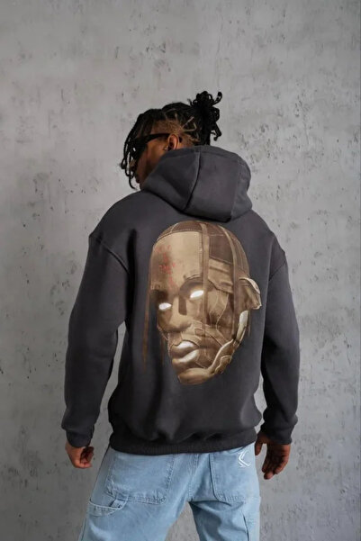 Kanonik Education قناع خلفي للرجال مزود بغطاء للرأس وشعر سلكي - مدخن