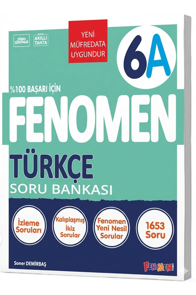 Fenomen Yayıncılık Fenomen 6. sınıf 6A Türkçe Soru Bankası