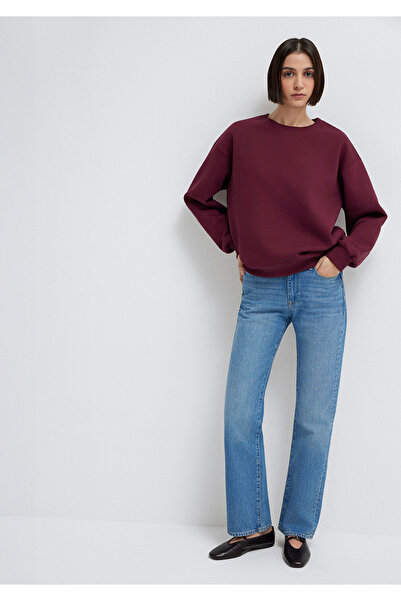 Mavi Crew Neck Claret Red Basic Sweatshirt 1610198-70415