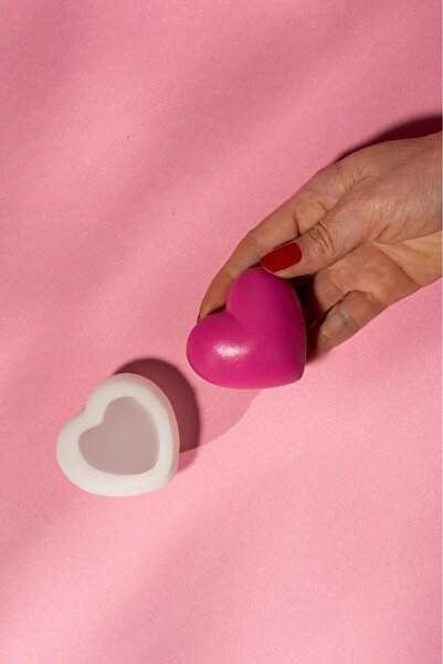 rufus concept Kalp 3D Küçük Silikon Mum Kalıbı