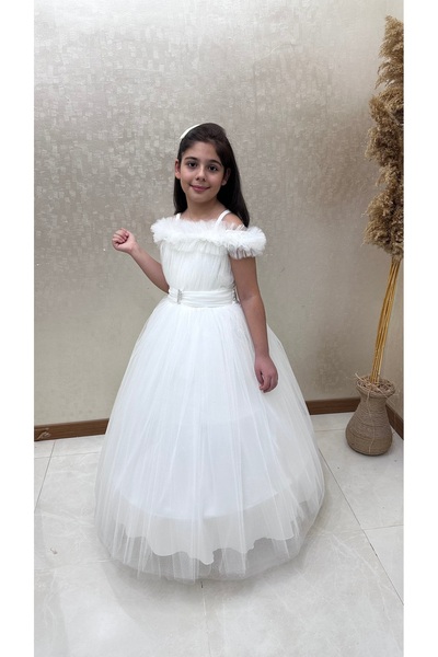 tuha kids design çocuk degaje tarlatanlı simli abiye tüllü gelinlik yeni tarz...