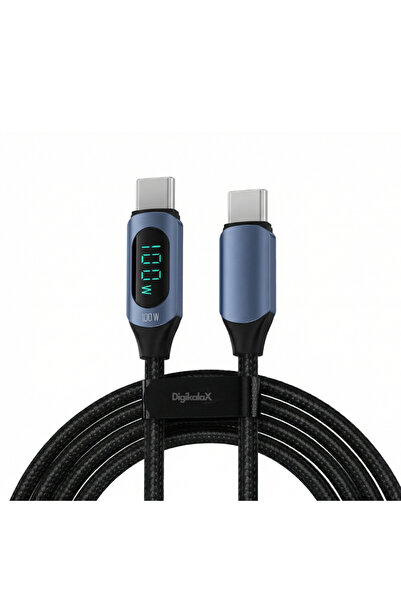 OEM USB Type-C σε USB Type-C 100W, 5A, 1m, Οθόνη, Μαύρο