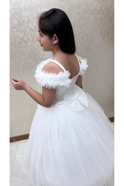 tuha kids design Children's Degaje Tulle Glitter Evening Dress Tulle Wedding Dress New Style Children's Dress 5-11 Years Old
