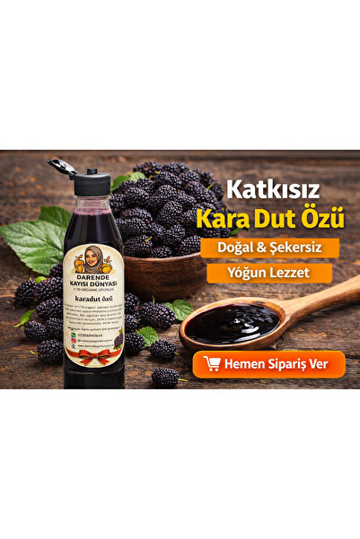 Darende Kayısı Dünyası Karadut Özü 1 Kilo
