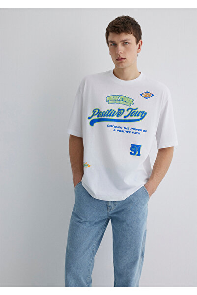 Mavi Printed White T-Shirt Relaxed Fit / Relaxed Cut 0612814-620