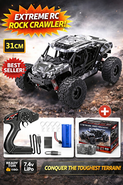 TRUST STORE ELEKTRİKLİ RC 1:16 ÖLÇEK SERVO MOTOR MEGA ARAZİ ARACI SPOR ARAÇ 4...