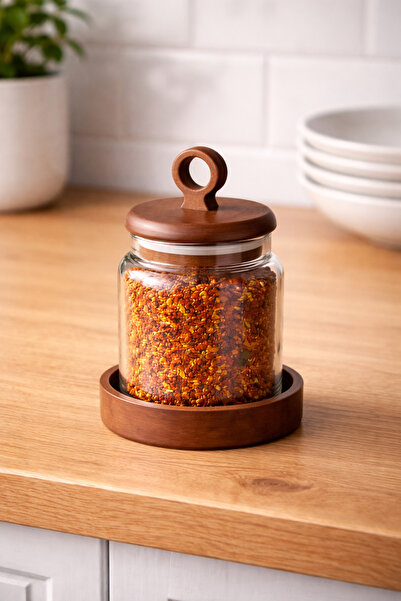 Paşabahçe 1 Adet 400ml Akasya Kapaklı Cam Saklama Kavanozu Seti -Baharatlık B...