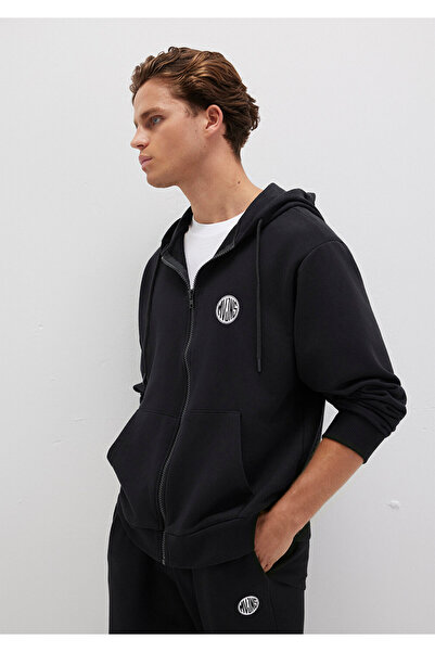 Mavi Schwarzes Sweatshirt mit Kapuze und Logo-Aufdruck von Mvjns 0s10193-900