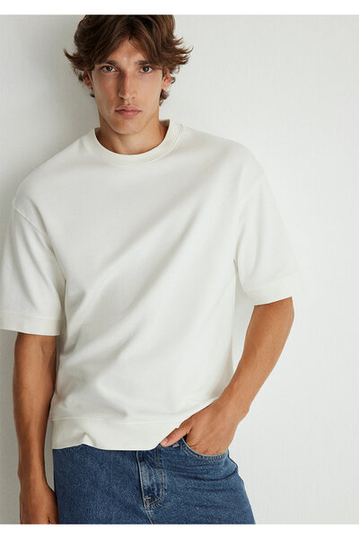 Mavi Crew Neck White T-Shirt Loose Fit / Loosely Comfortable Cut 0611614-70057