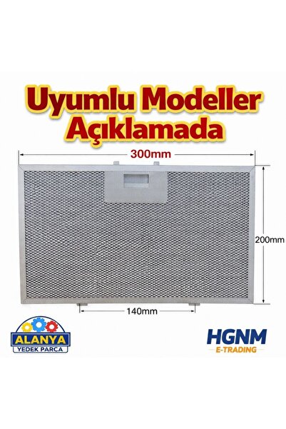 Home 300x200 mm Beko 9197060212 Davlumbaz Aspiratör Filtresi Metal yağ Filtre...