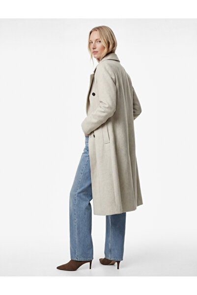 Koton Trenç Kaban Uzun Kollu Cepli Kruvaze Kemerli