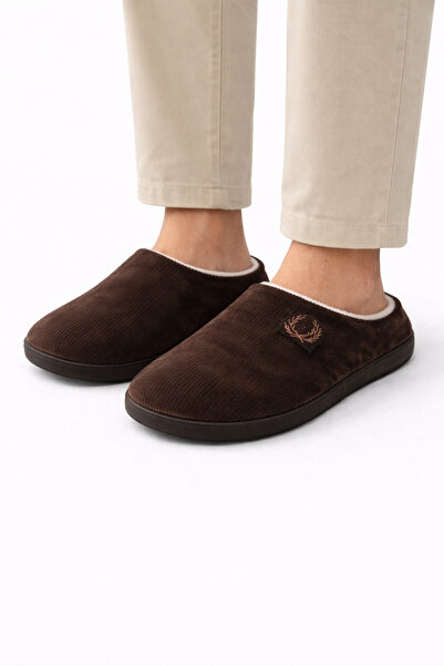 ARONA Passione Baba Ev Terliği, Yumuşak Taban Büyük Numara Kahverengi