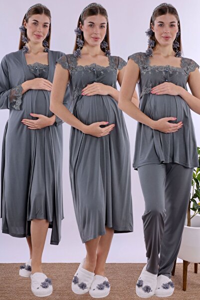 ByLohusa طقم قطن للحوامل والمرضعات 4 قطع من إفورت - فومي